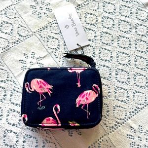 Vera Bradley brand new with tags travel pill case in an adorable flamingo print.